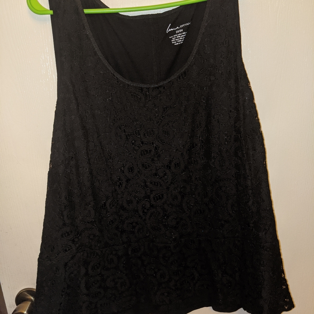 Lane Bryant Peplum Lace Top Size 22/24